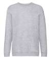 SSE9B 620310 Fruit of the Loom Kids Premium Drop Shoulder Sweatshirt Heather Grey colour image